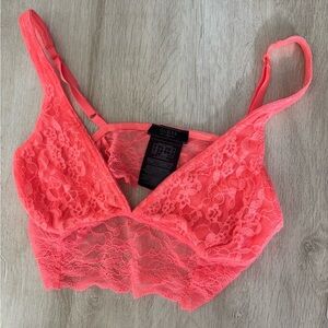 Guess Vibrant Pink Orange Lace Bralette
